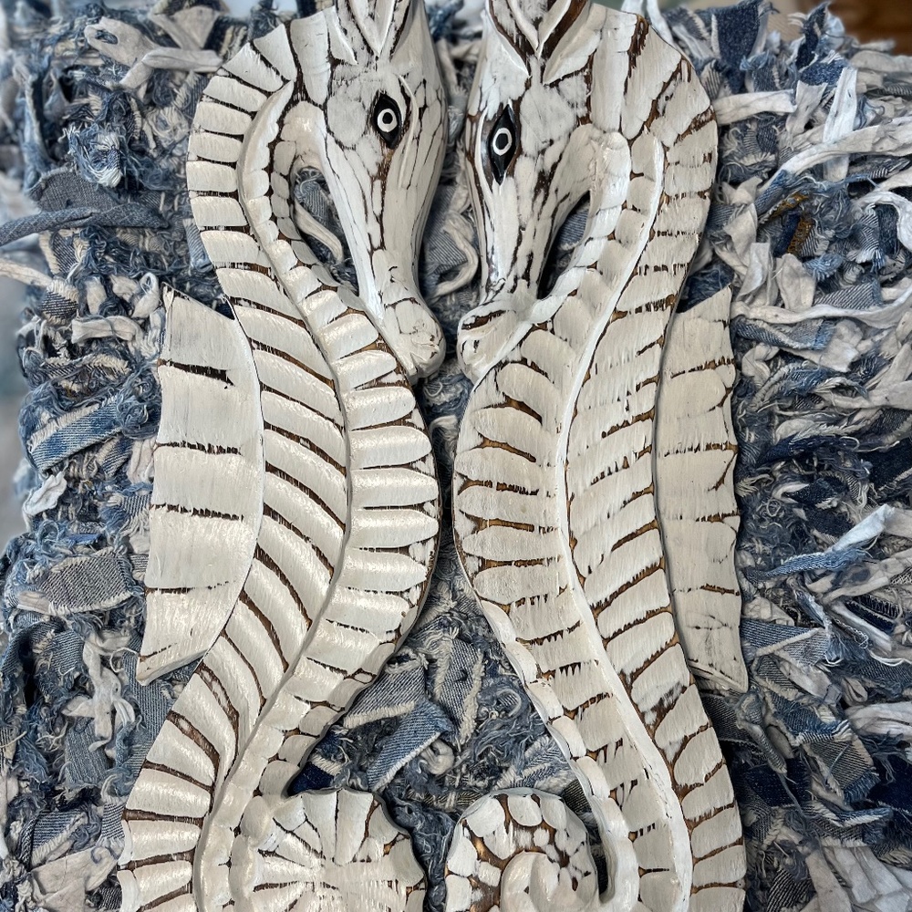 Wooden Sea Horses ( set of 2)